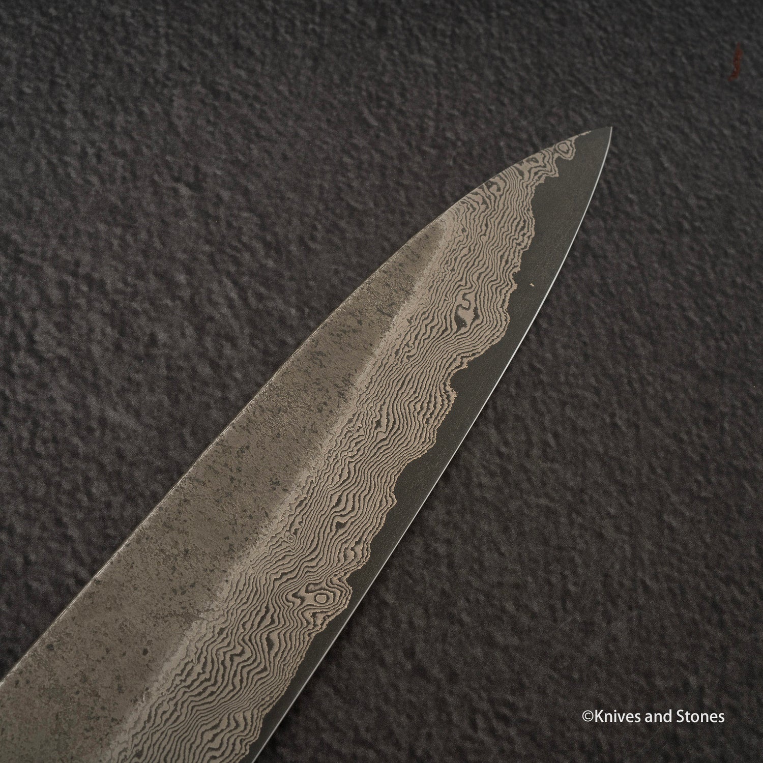 Nigara Ginsan Kurozome Damascus Sujihiki 300mm Birch Handle