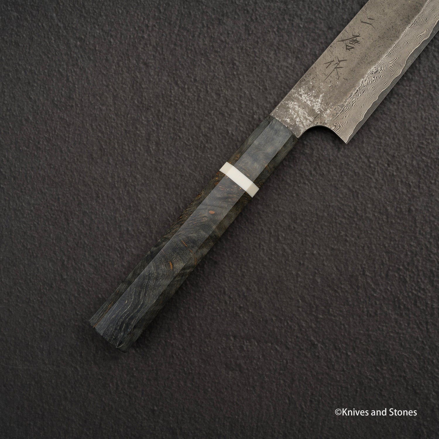 Nigara Ginsan Kurozome Damascus Sujihiki 330mm Birch Handle