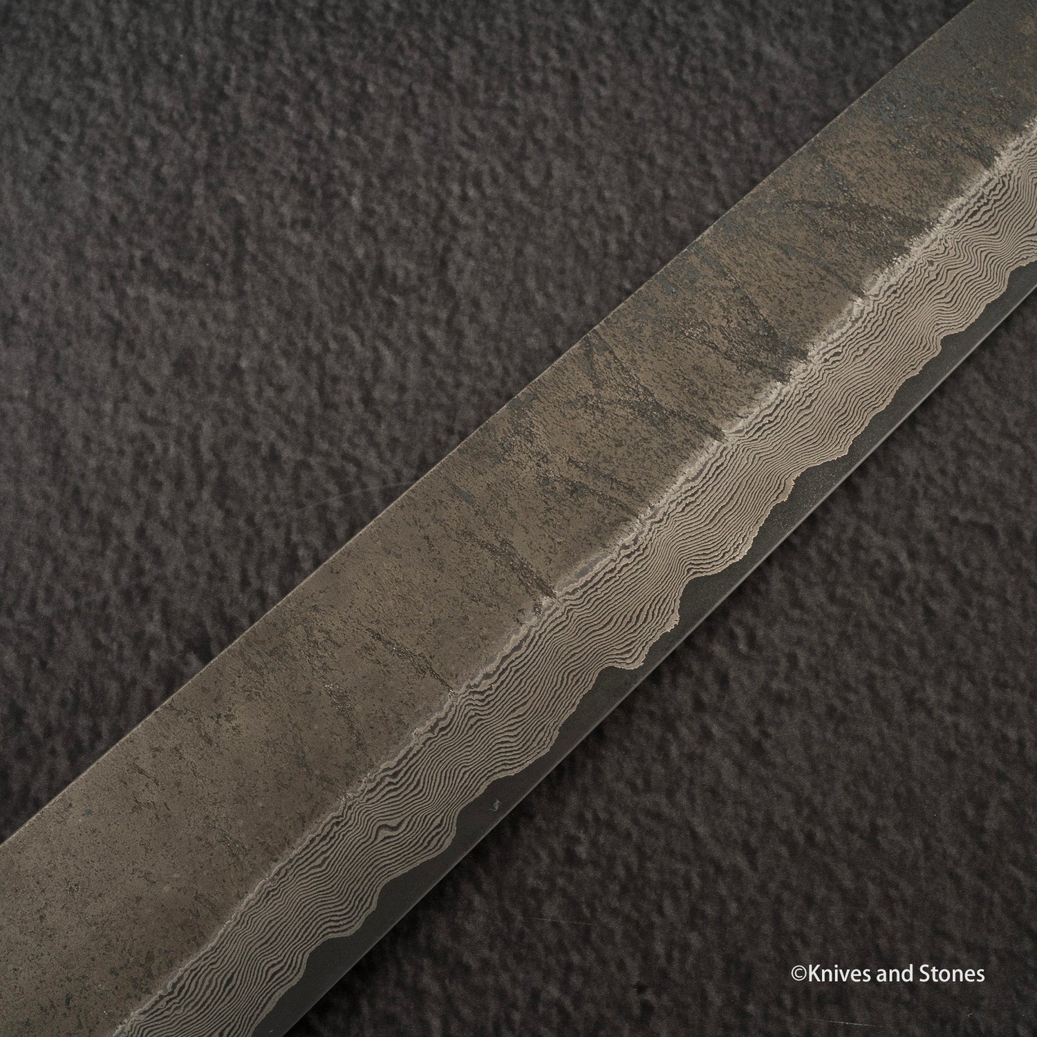 Nigara Ginsan Kurozome Damascus Sujihiki 330mm Birch Handle