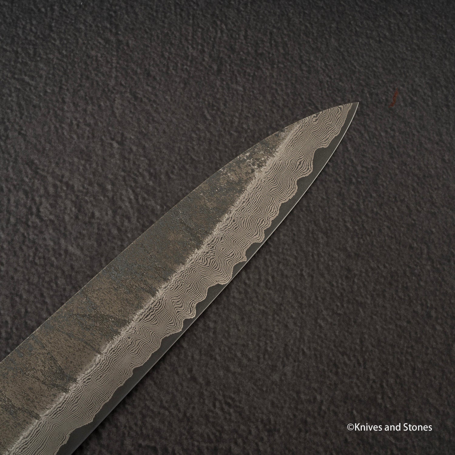 Nigara Ginsan Kurozome Damascus Sujihiki 330mm Birch Handle