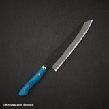 Nigara SG2 Tsuchime Kurouchi Gyuto 240mm Western Turquoise Handle