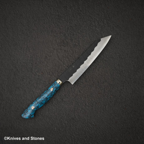 Nigara SG2 Tsuchime Kurouchi K-tip Petty 150mm Western Turquoise Handle