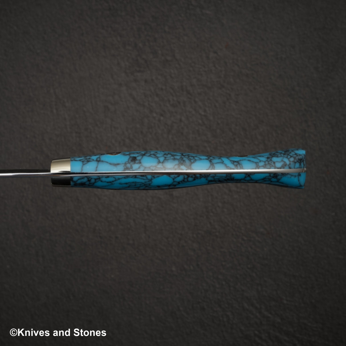 Nigara SG2 Tsuchime Kurouchi K-tip Petty 150mm Western Turquoise Handle