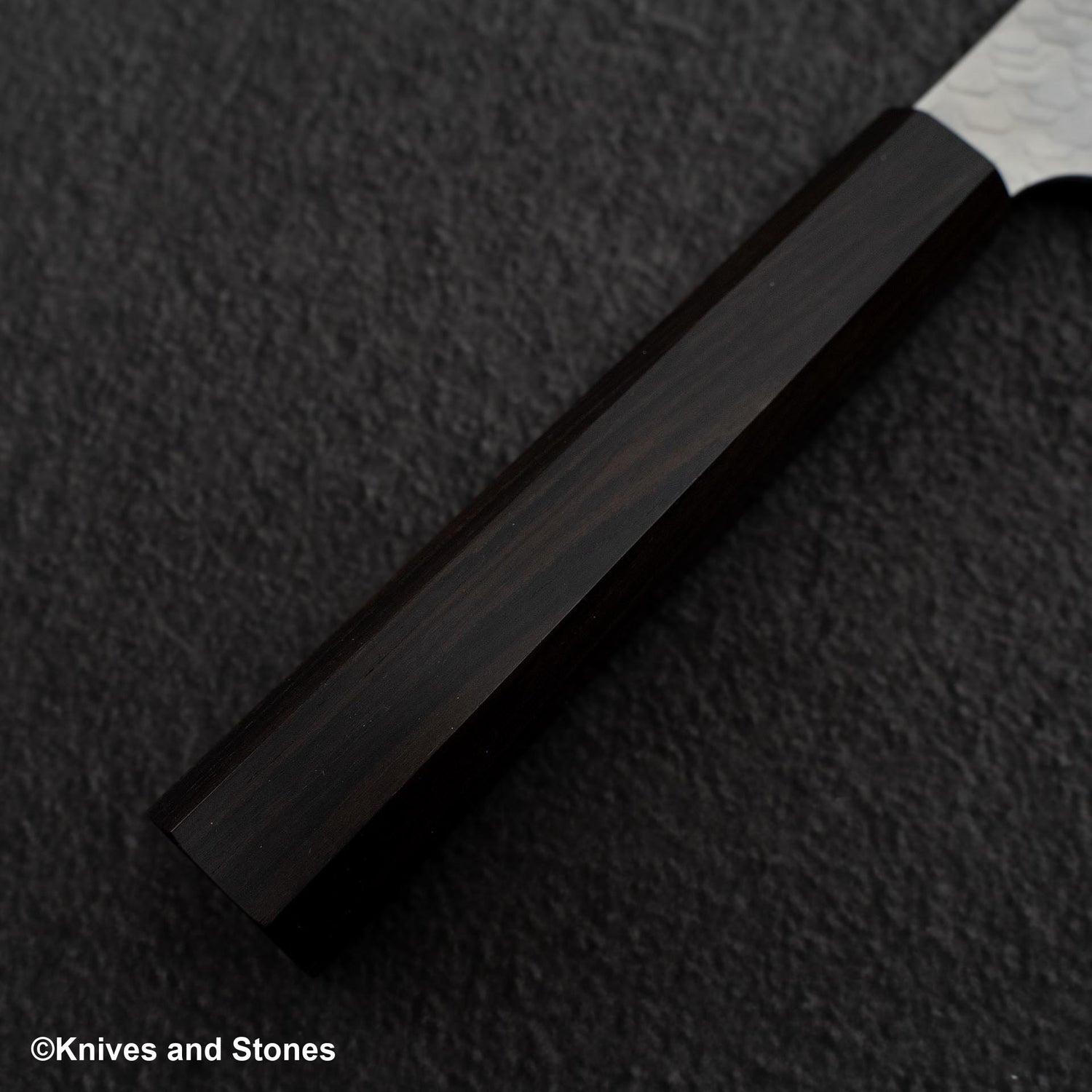 Nigara SG2 Tsuchime Matt Migaki Santoku 180mm Ebony