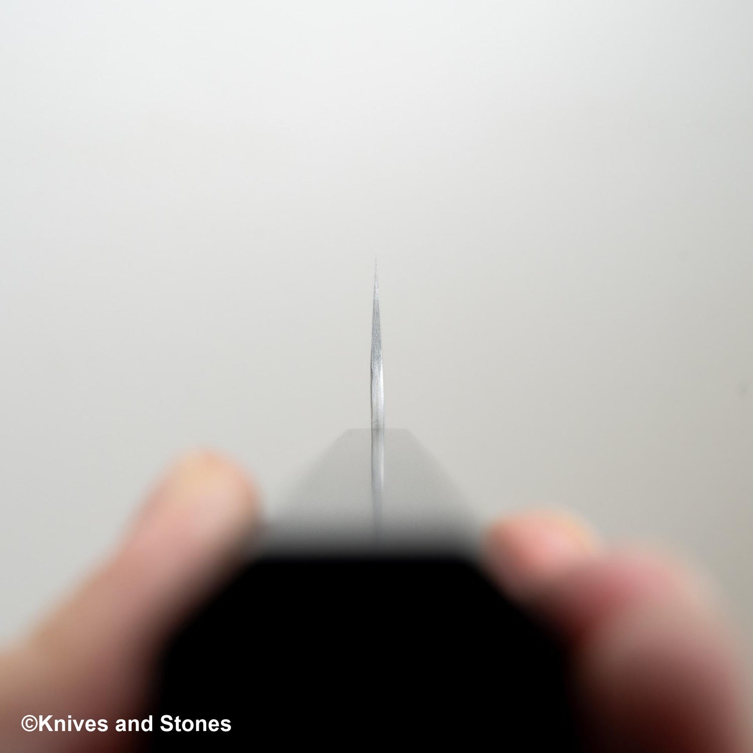 Nigara SG2 Tsuchime Matt Migaki Santoku 180mm Ebony