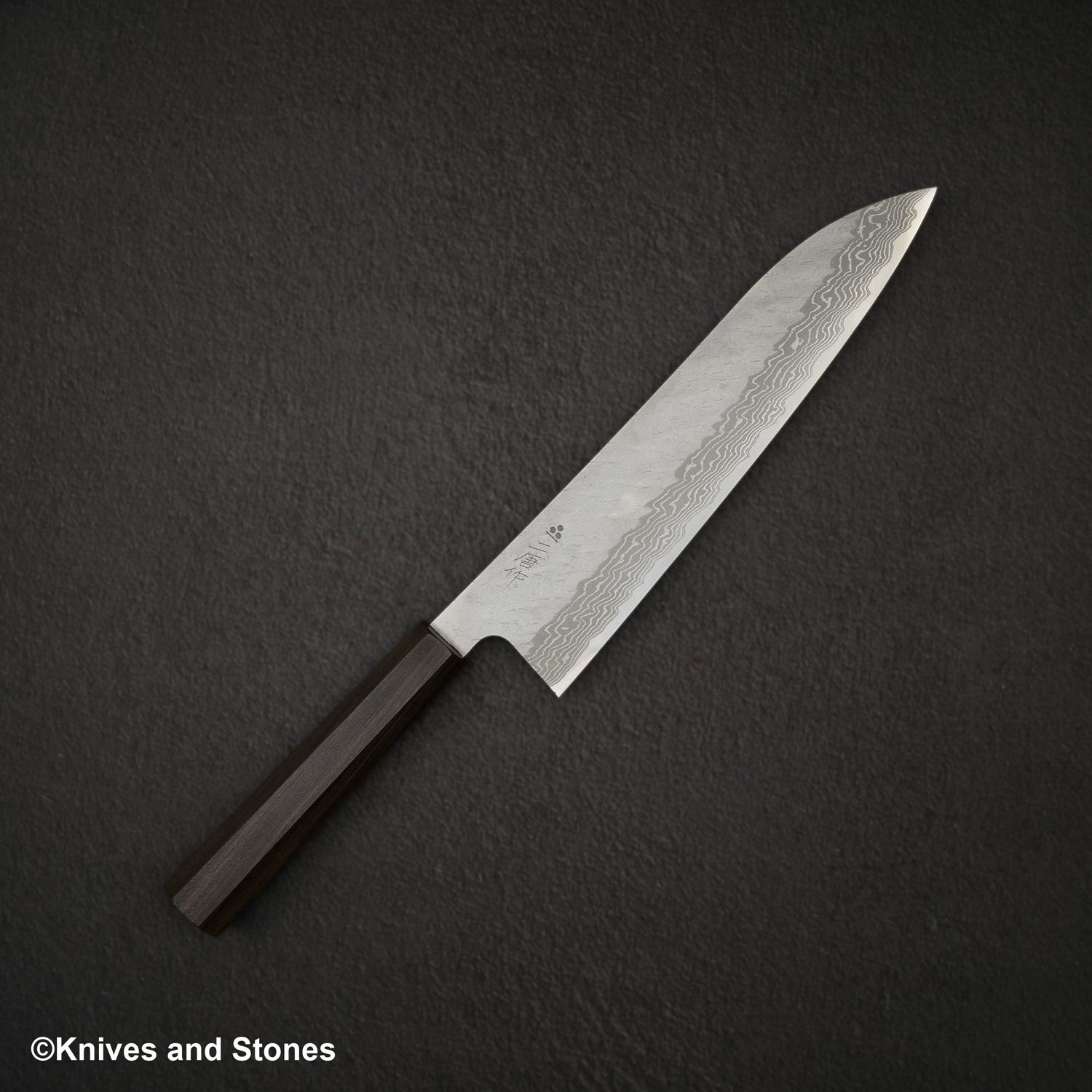 Nigara VG10 Damascus Tsuchime Gyuto 240mm Black Chacate