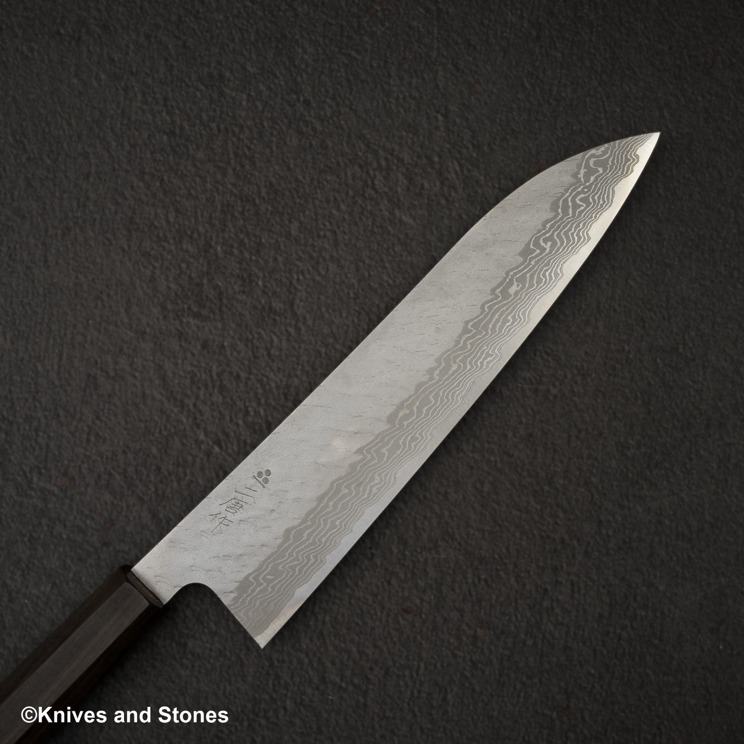 Nigara VG10 Damascus Tsuchime Gyuto 240mm Black Chacate
