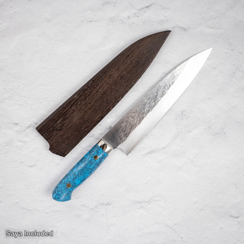 Takeshi Saji SRS13 Gyuto 210mm Western Blue Turquosie