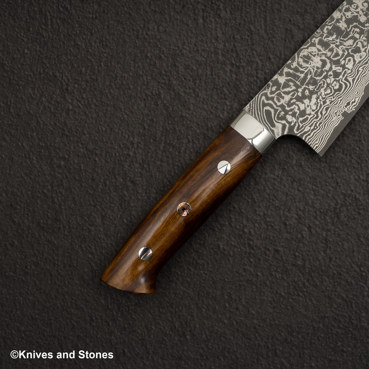 Takeshi Saji SG2 Black Damascus Gyuto 210mm Ironwood
