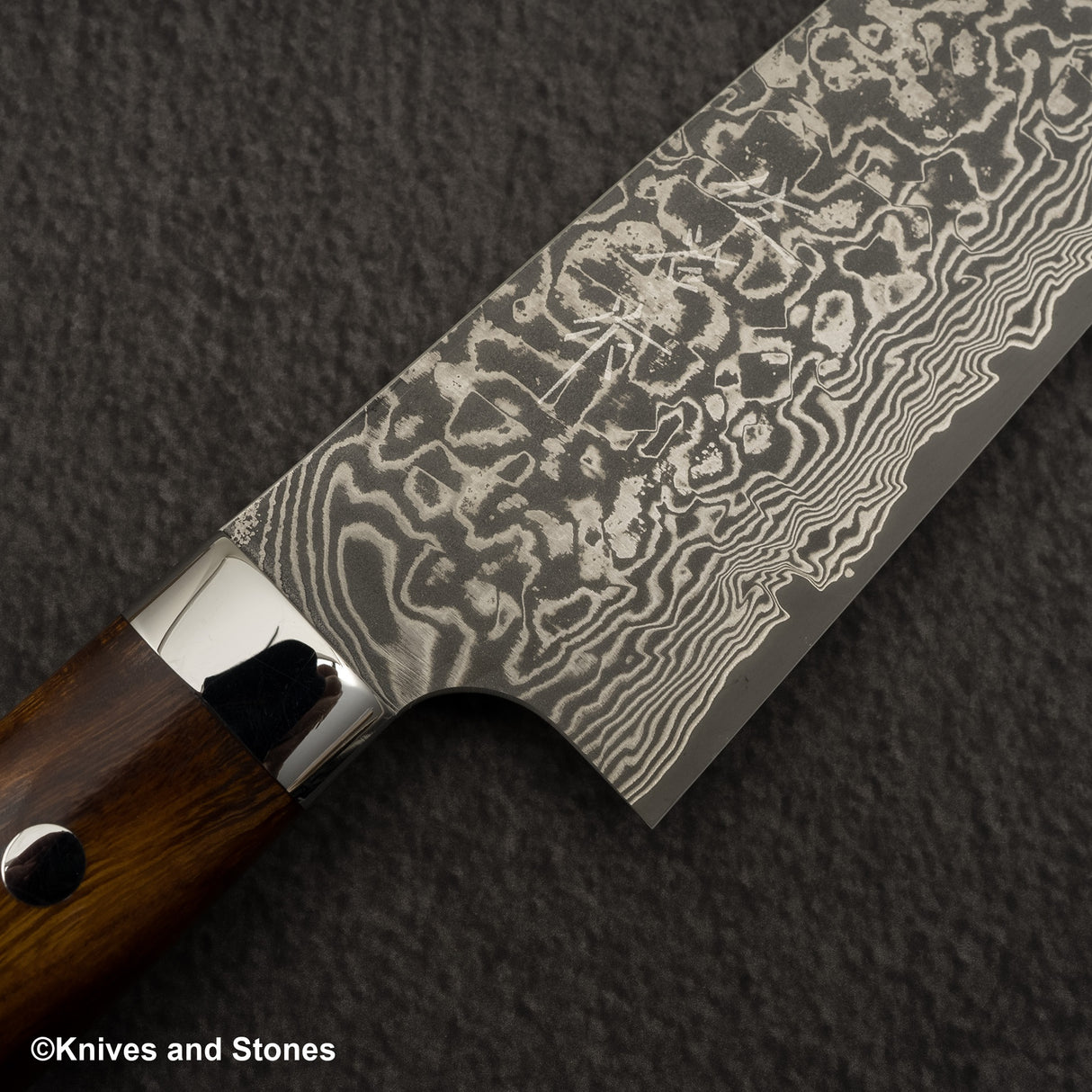Takeshi Saji SG2 Black Damascus Gyuto 210mm Ironwood