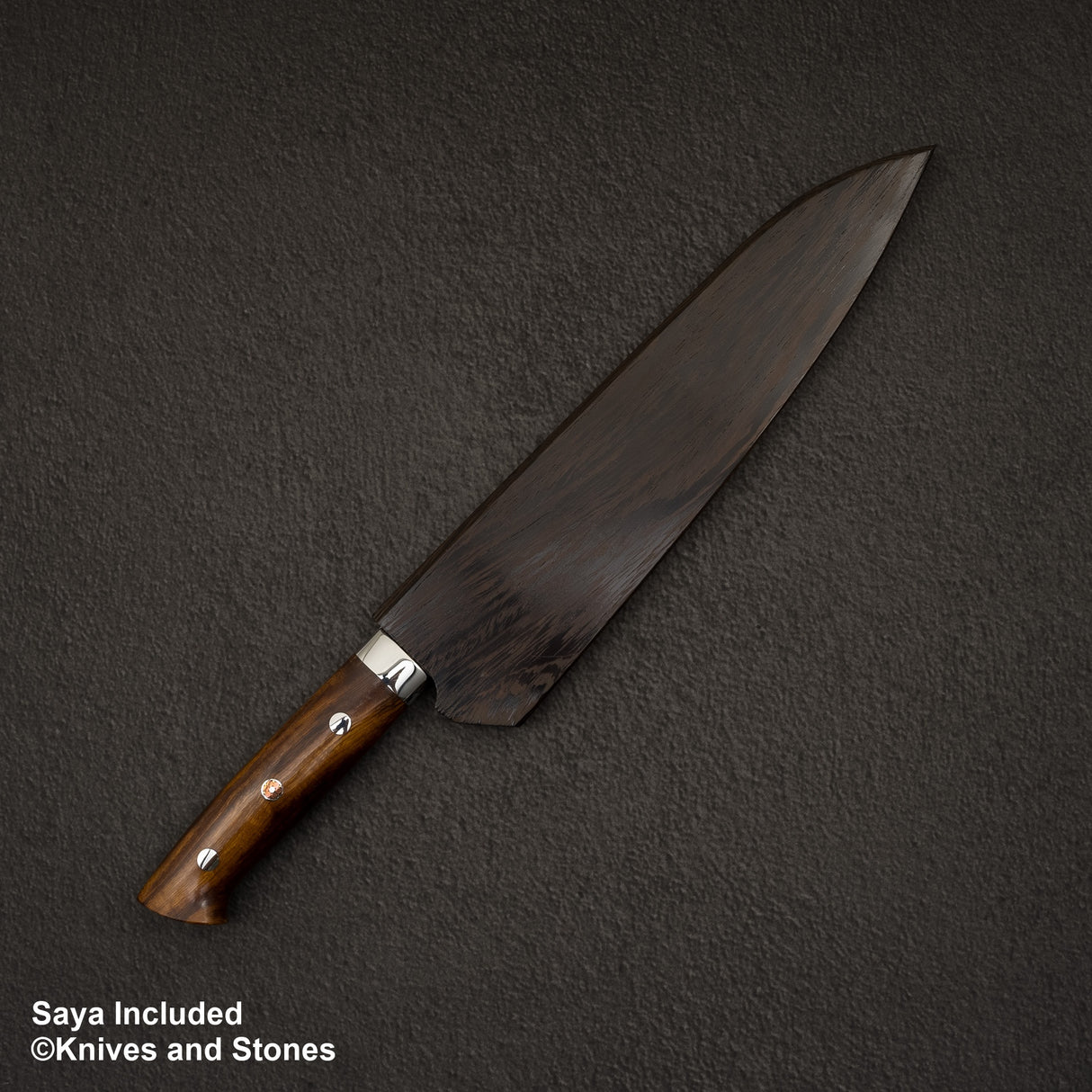 Takeshi Saji SG2 Black Damascus Gyuto 210mm Ironwood