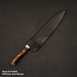 Takeshi Saji SG2 Black Damascus Gyuto 210mm Ironwood