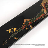 Saji R2 Diamond Damascus Sujihiki 270mm, Mt Fuji Maki-e Lacquered Saya and Handle Set