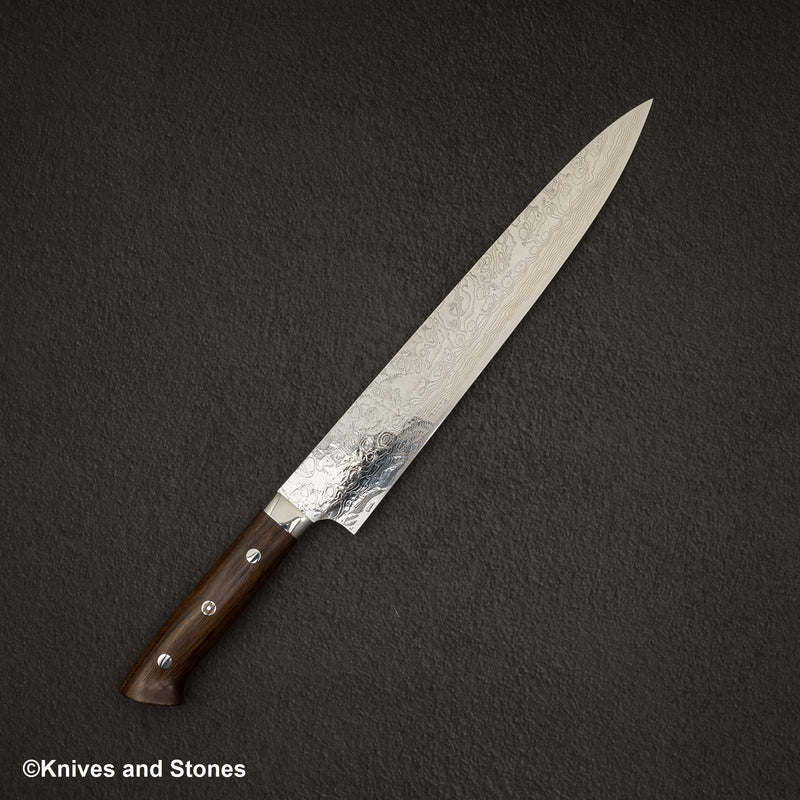 Takeshi Saji SG2 Diamond Damascus Sujihiki 270mm Ironwood