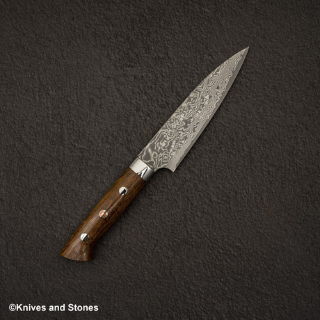 Takeshi Saji SG2 Black Damascus Petty 130mm Ironwood