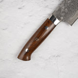Takeshi Saji Black Damascus Santoku 180mm SG2 Ironwood