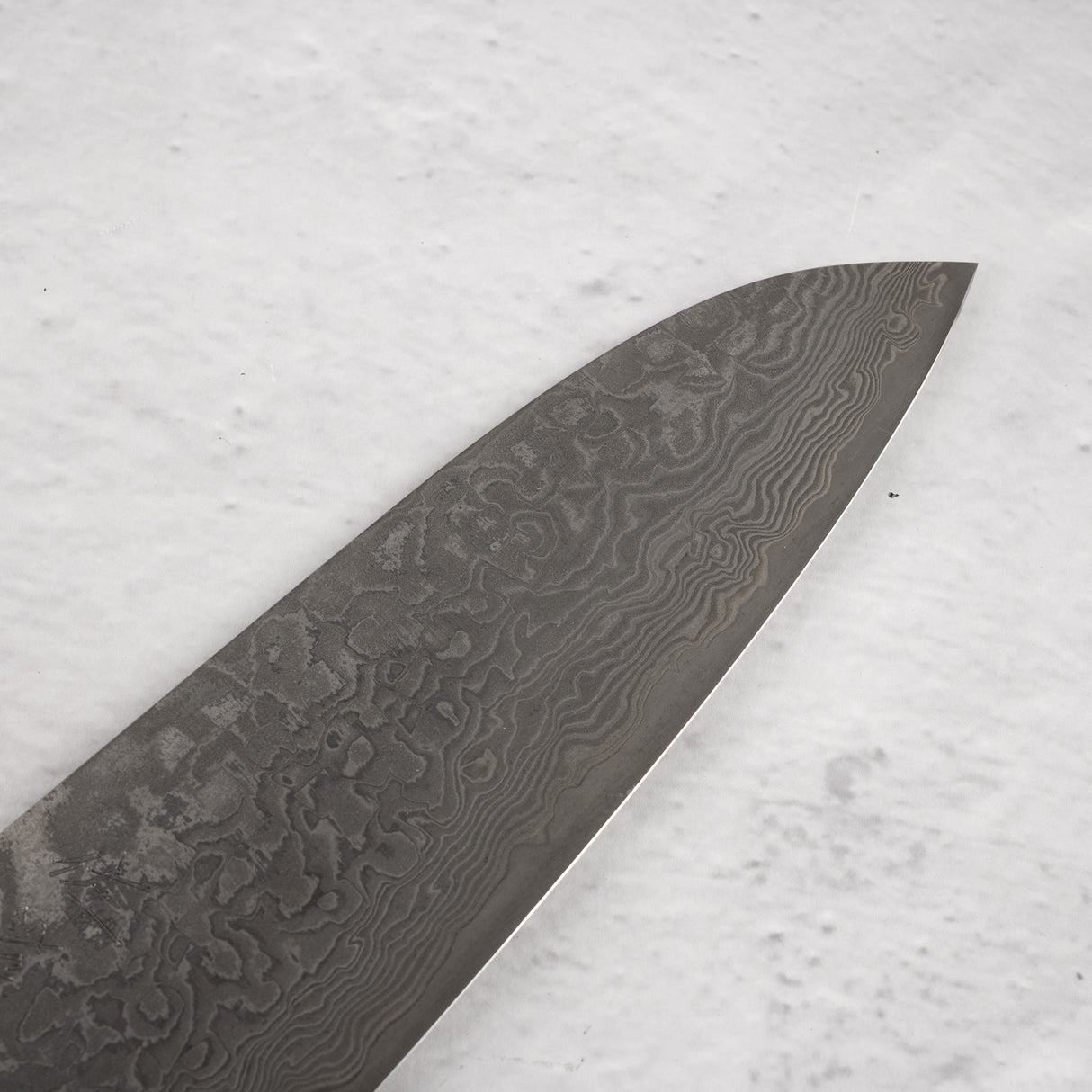 Takeshi Saji Black Damascus Santoku 180mm SG2 Ironwood
