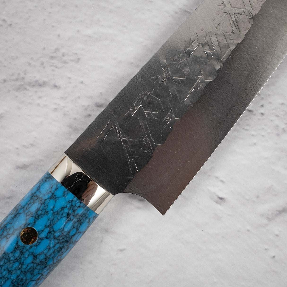 Takeshi Saji SRS13 Gyuto 240mm Western Blue Turquoise with Saya