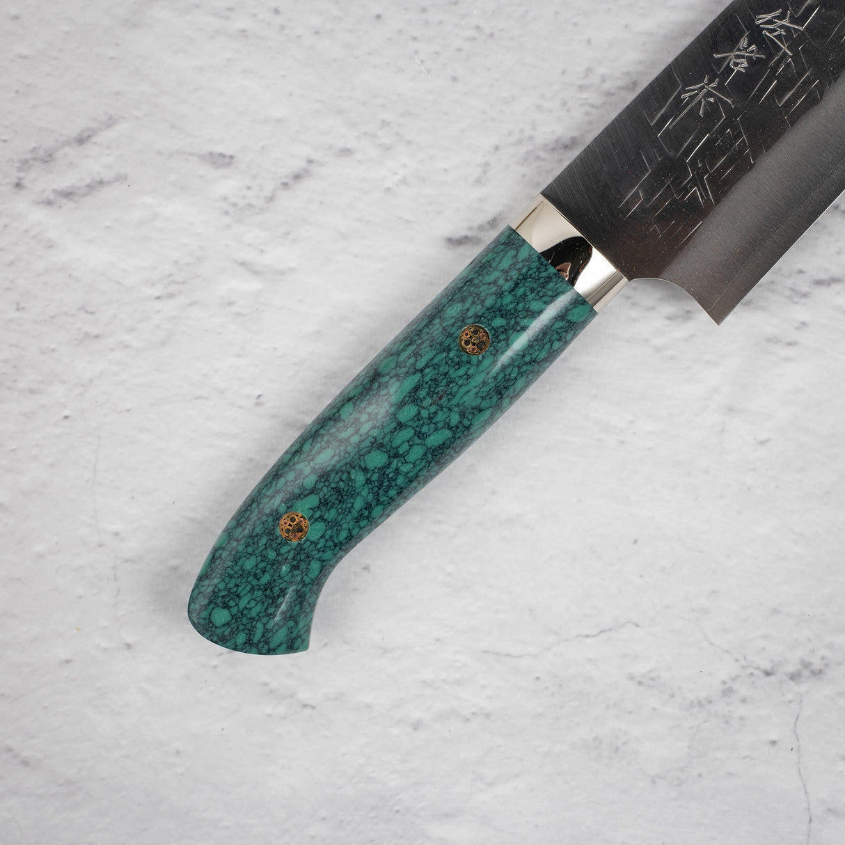 Takeshi Saji SRS13 Gyuto 240mm Western Green Turquoise with Saya