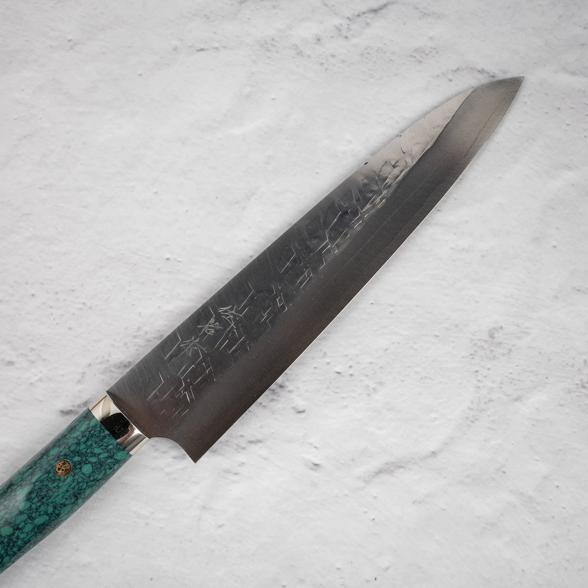 Takeshi Saji SRS13 Gyuto 240mm Western Green Turquoise with Saya
