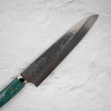 Takeshi Saji SRS13 Gyuto 240mm Western Green Turquoise with Saya