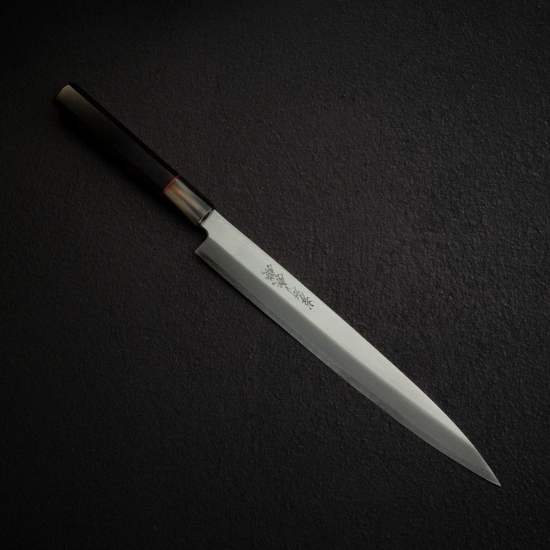 Sakai Takayuki Gintan Ginsanko Yanagiba 270mm,  Ebony Handle Blonde Horn
