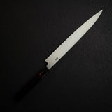 堺孝行銀丹銀三鋼柳刃 270mm，黑檀木柄淺色牛角