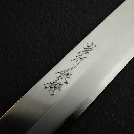 堺孝行銀丹銀三鋼柳刃 270mm，黑檀木柄淺色牛角