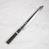Satoshi Nakagawa x Hatsukokoro Ginsan Mirror-polished KiritsukeYanagiba 270 mm Birch Handle