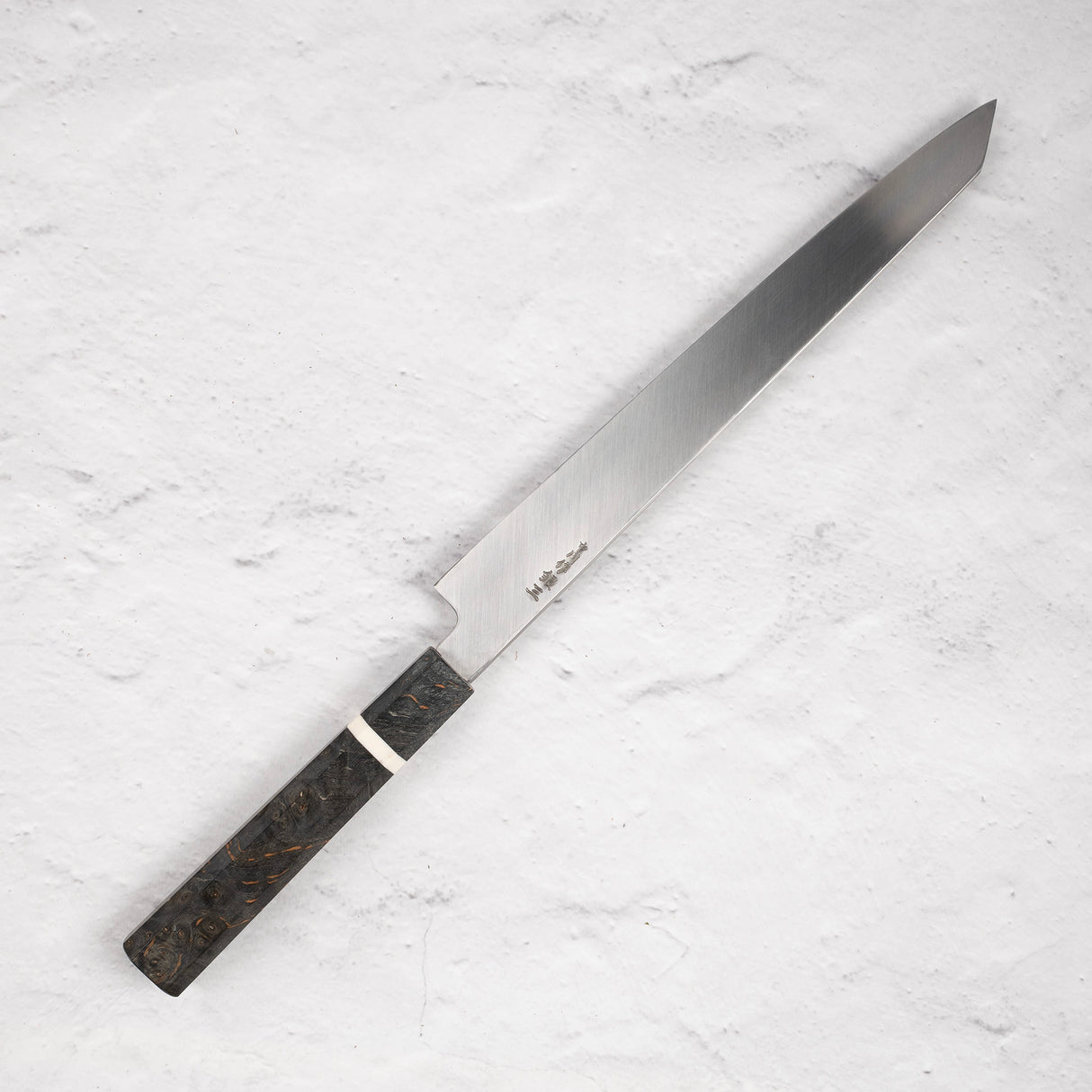 Satoshi Nakagawa x Hatsukokoro Ginsan Mirror-polished KiritsukeYanagiba 270 mm Birch Handle