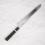 Satoshi Nakagawa x Hatsukokoro Ginsan Mirror-polished KiritsukeYanagiba 270 mm Birch Handle