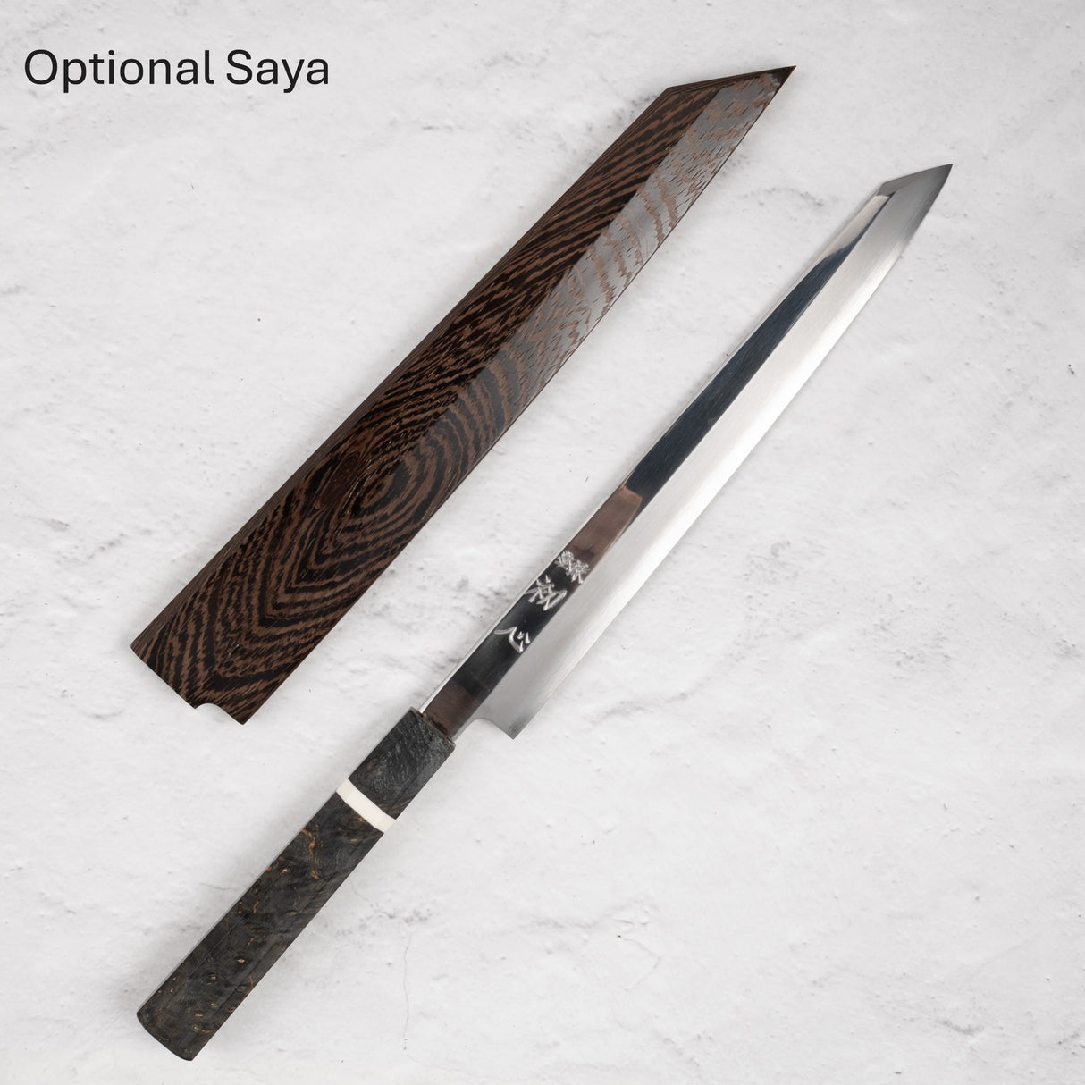 Satoshi Nakagawa x Hatsukokoro Ginsan Mirror-polished KiritsukeYanagiba 270 mm Birch Handle