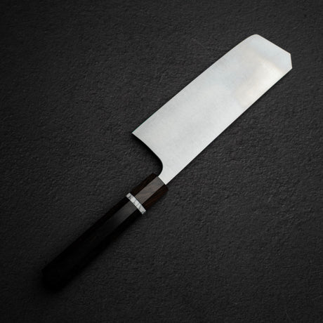 Shibata Koutetsu Chromax Boss Nakiri 175mm, Ebony White Ring Handle