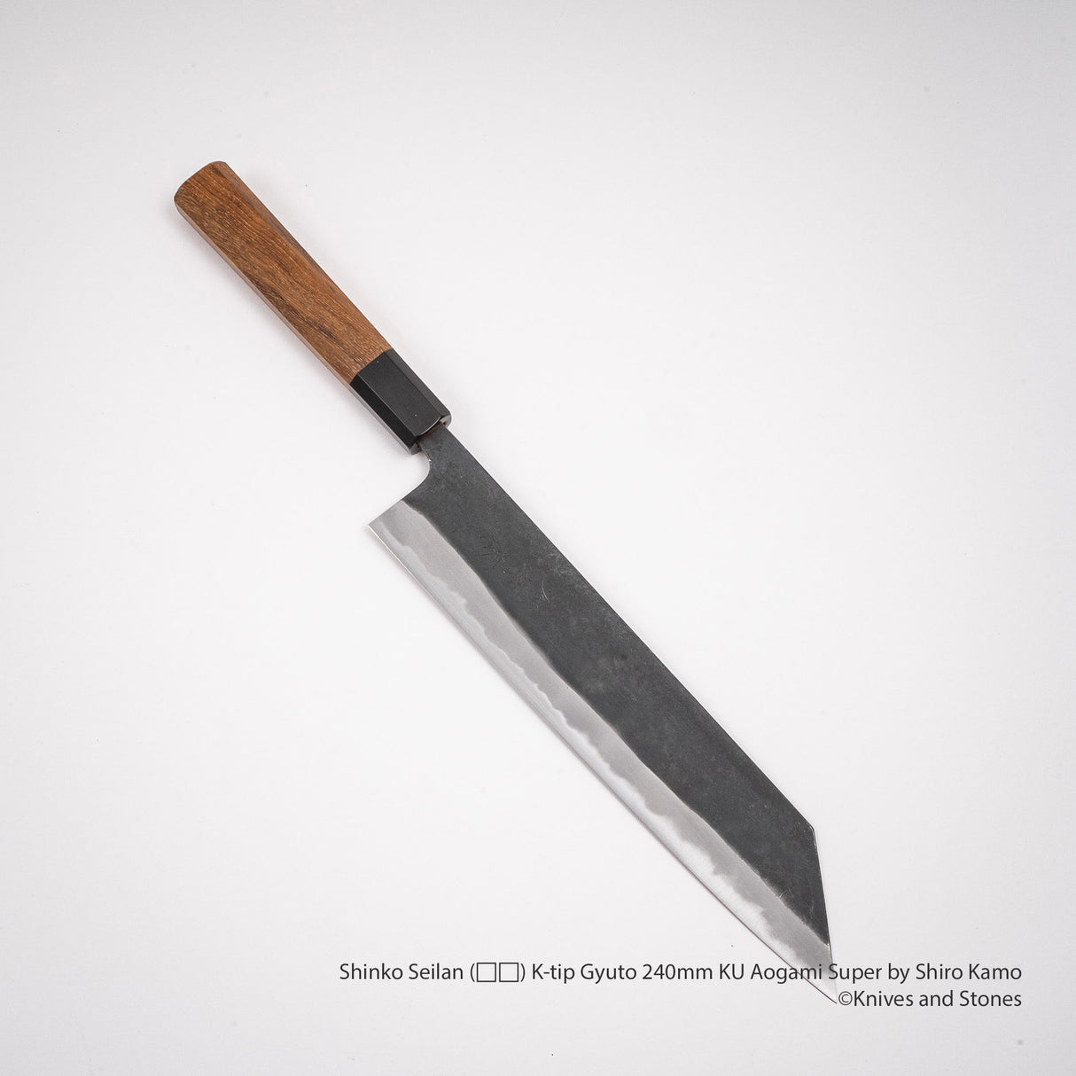 Shinko Seilan (青岚) K-tip Gyuto 240mm KU Aogami Super by Shiro Kamo