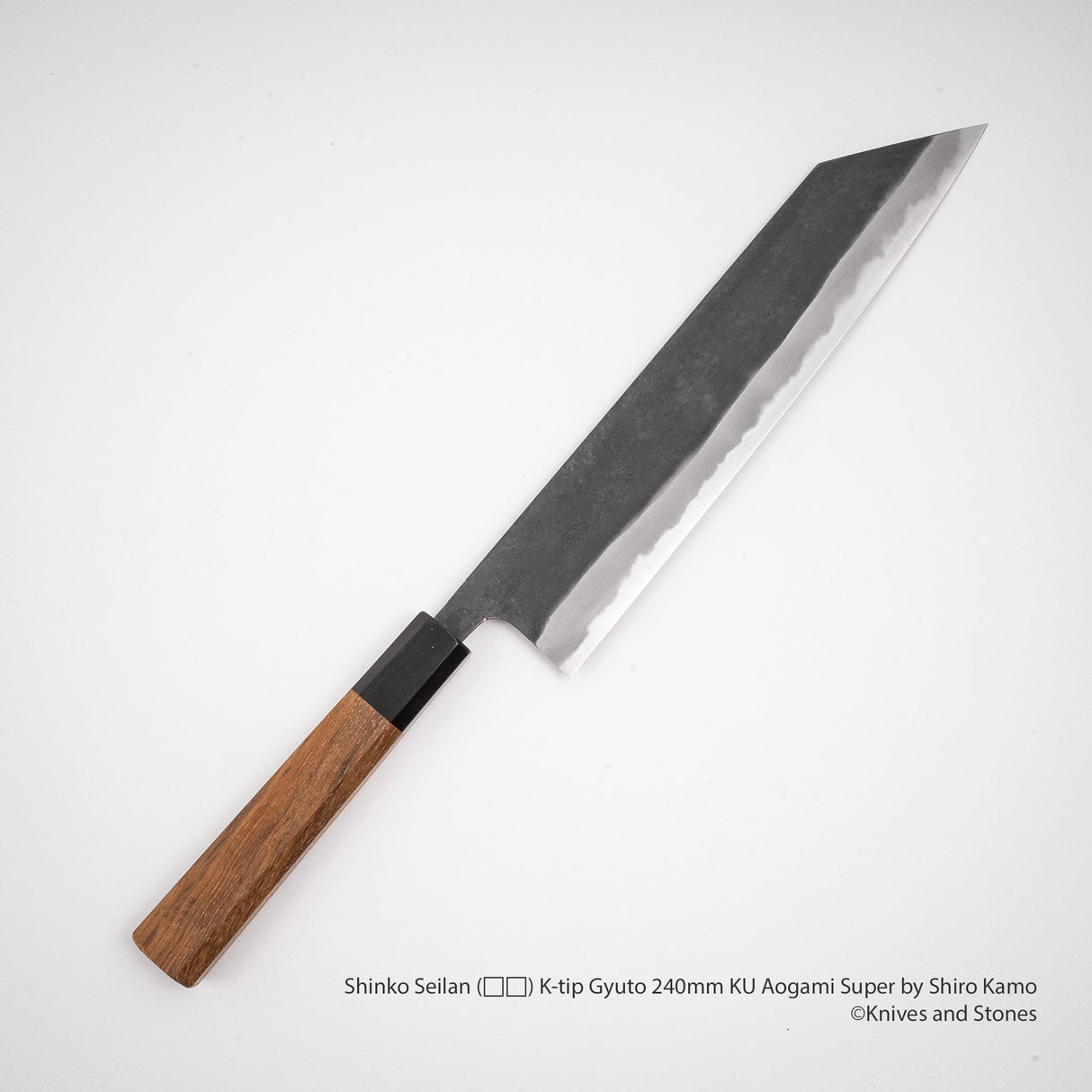 Shinko Seilan (青岚) K-tip Gyuto 240mm KU Aogami Super by Shiro Kamo