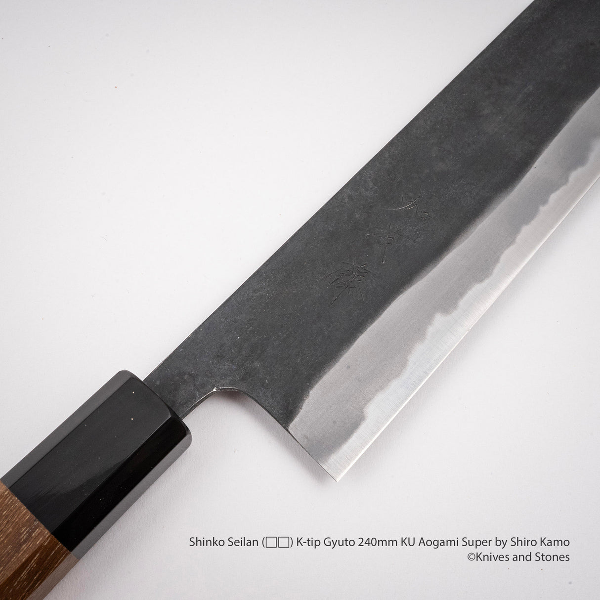 Shinko Seilan (青岚) K-tip Gyuto 240mm KU Aogami Super by Shiro Kamo