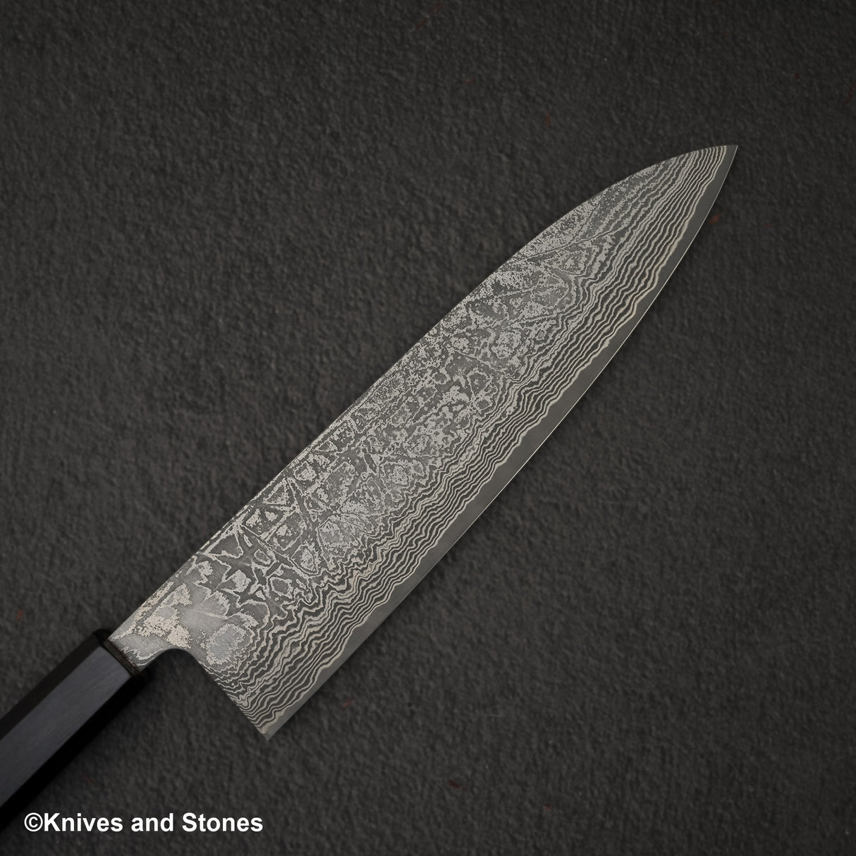 Shiro Kamo Kurokumo SG2 Black Damascus Gyuto 210mm Ebony