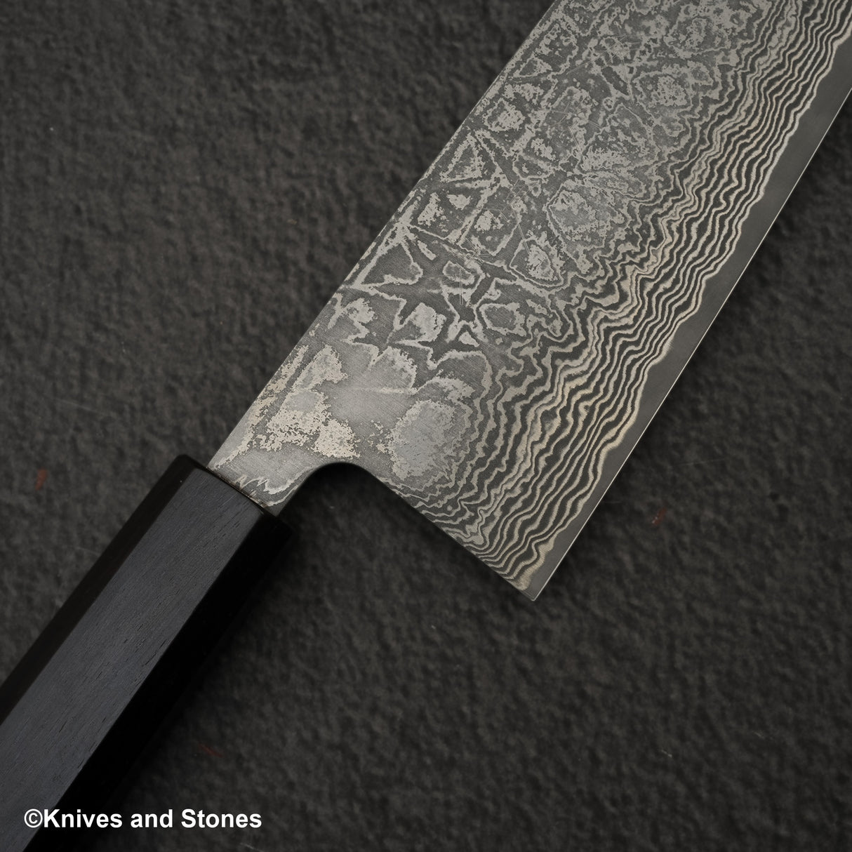 Shiro Kamo Kurokumo SG2 Black Damascus Gyuto 210mm Ebony