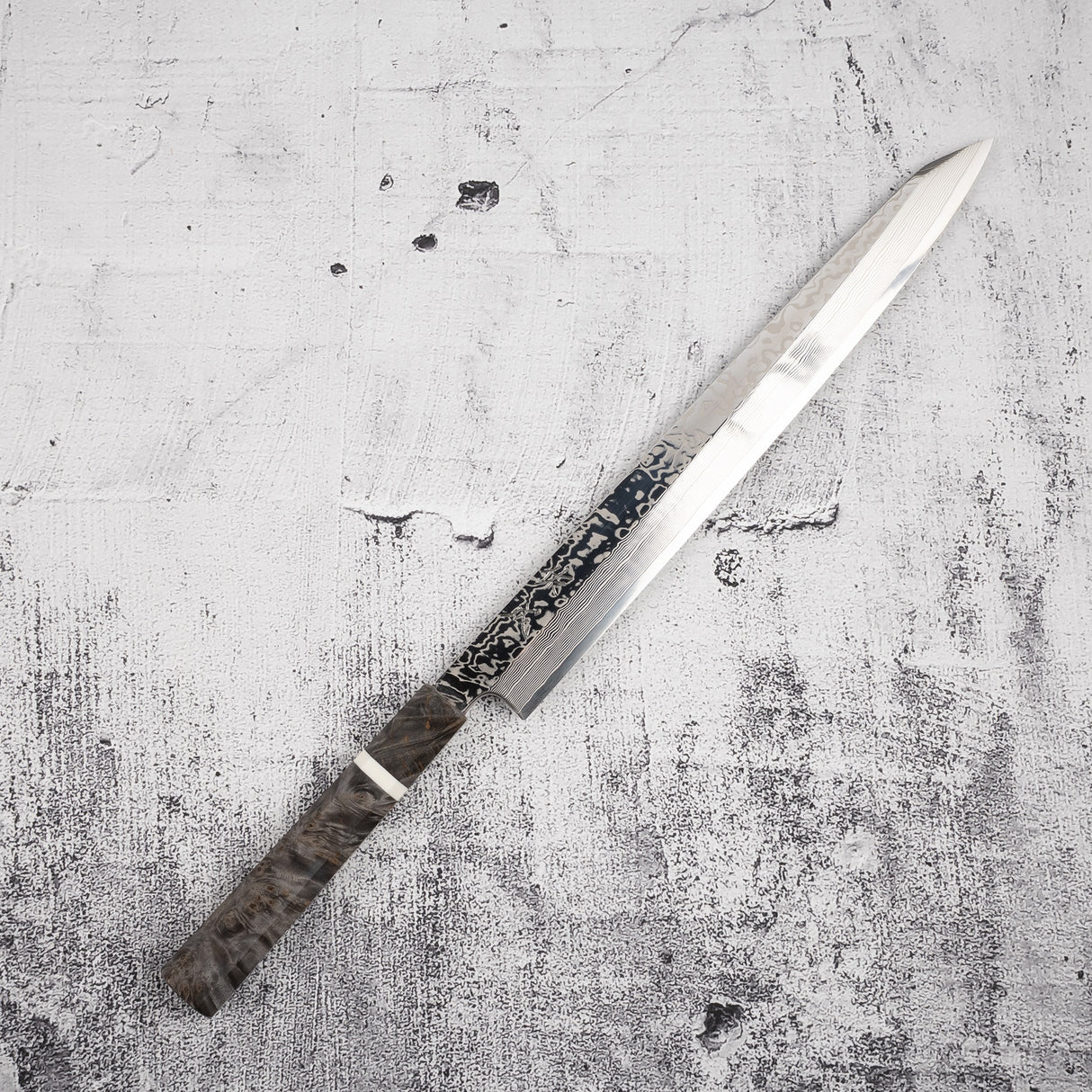 Sukenari SRS-13 Damascus K-tip Yanagiba 300mm Mirror Polish with Saya