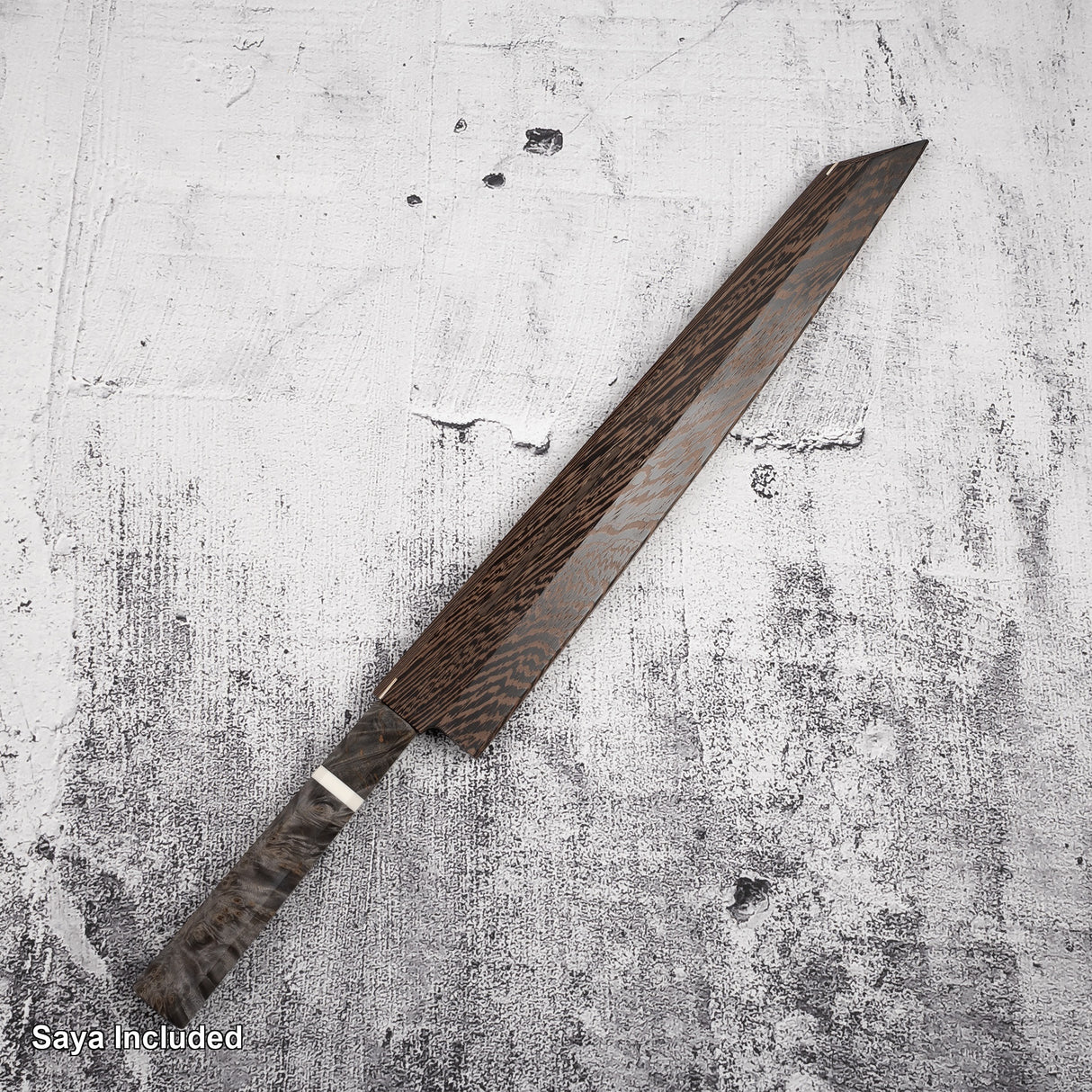 Sukenari SRS-13 Damascus K-tip Yanagiba 300mm Mirror Polish with Saya