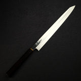 Sukenari VG XEOS Nimai Kiritsuke Yanagiba 300mm, Ebony Handle with Brass Ferrule