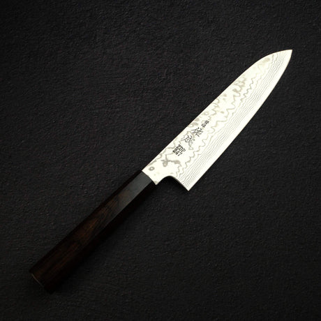 Sukenari ZDP-247 Damascus Santoku 180mm, Ebony Handle
