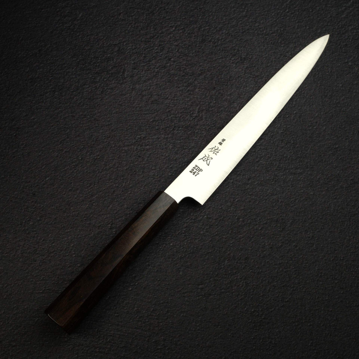 Sukenari ZDP-247 Hairline Sujihiki 240mm, Ebony Handle