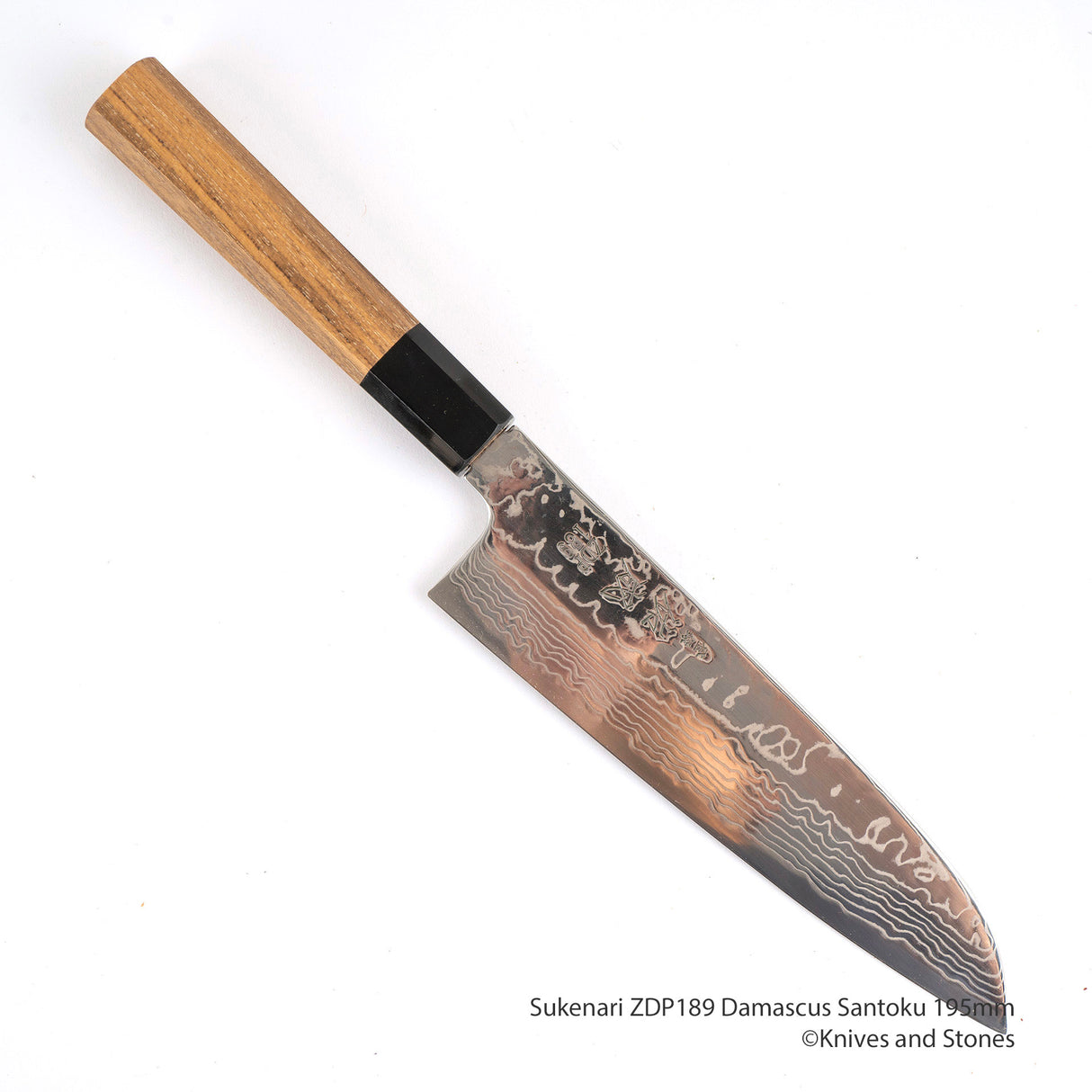 Sukenari ZDP189 Damascus Santoku 195mm