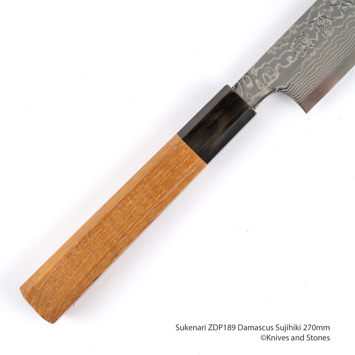 Sukenari ZDP189 Damascus K-tip Sujihiki 270mm