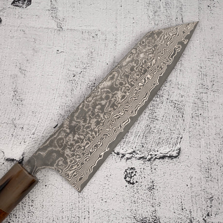 Takeshi Saji SG2 Black Damascus Bunka 180mm Heart-shaped Ironwood Handle
