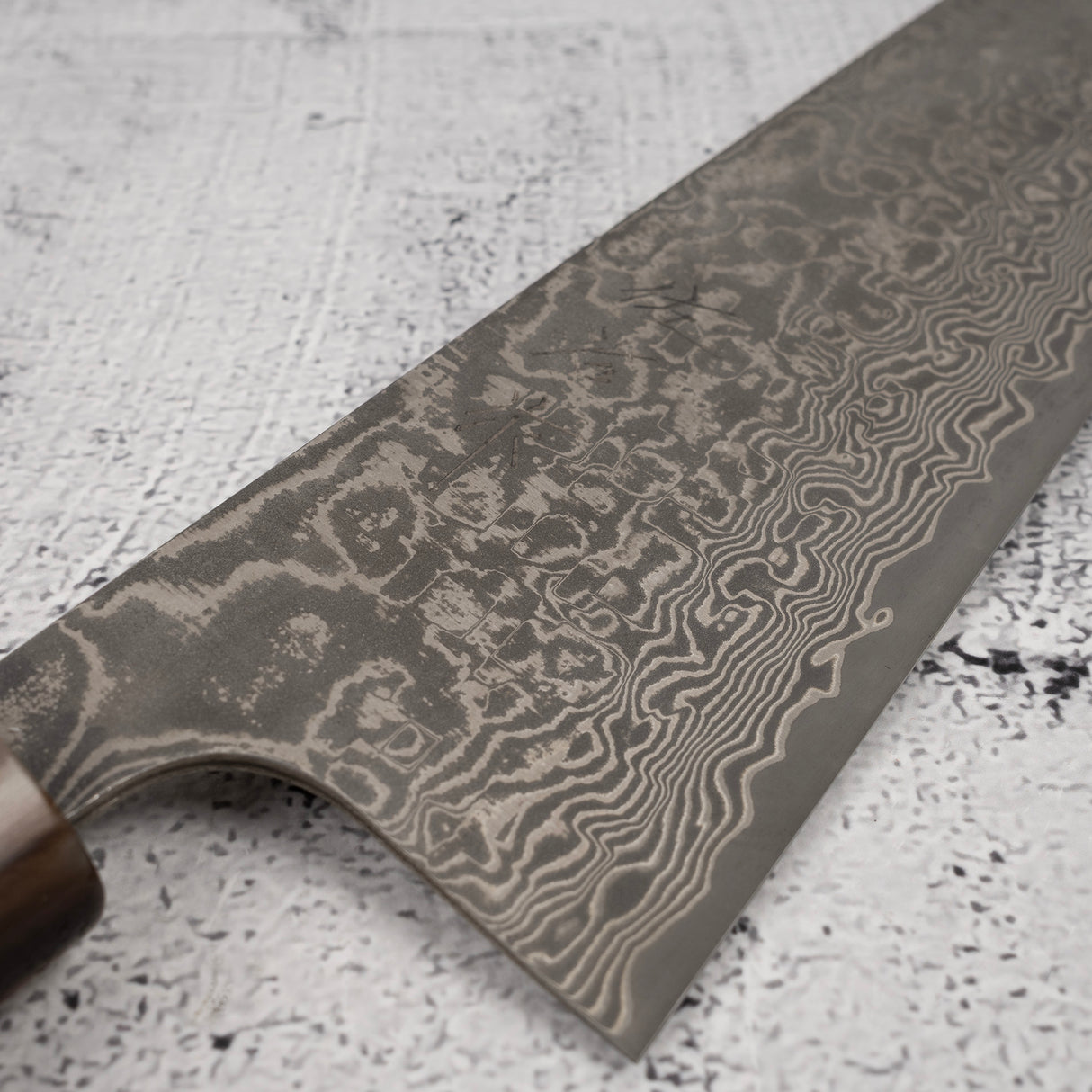 Takeshi Saji SG2 Black Damascus Bunka 180mm Heart-shaped Ironwood Handle