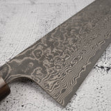 Takeshi Saji SG2 Black Damascus Bunka 180mm Heart-shaped Ironwood Handle