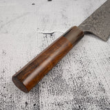 Takeshi Saji SG2 Black Damascus Bunka 180mm Heart-shaped Ironwood Handle