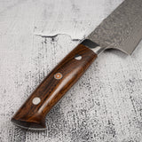 Takeshi Saji SG2 Black Damascus Bunka 180mm Ironwood